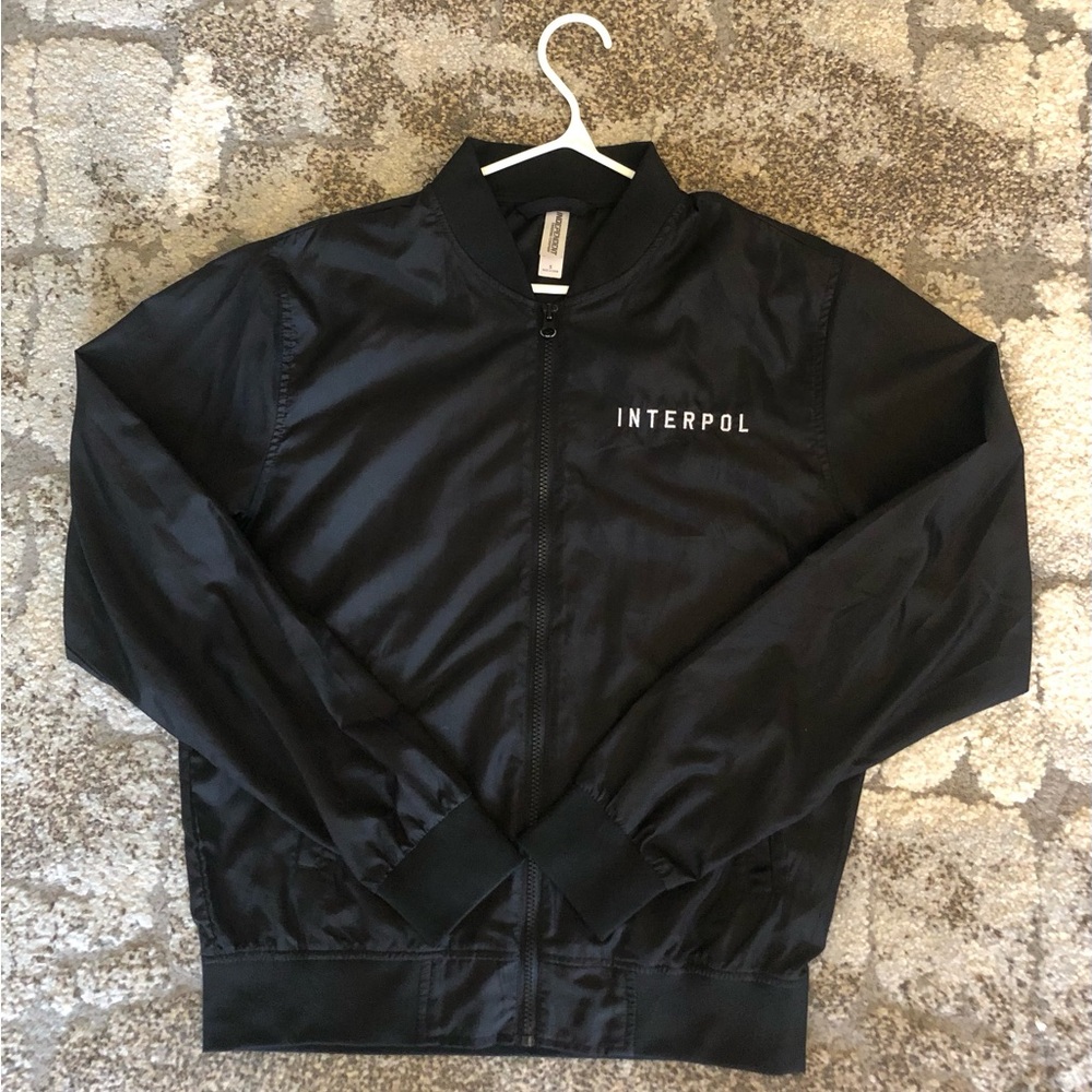 Black Interpol Bomber Jacket